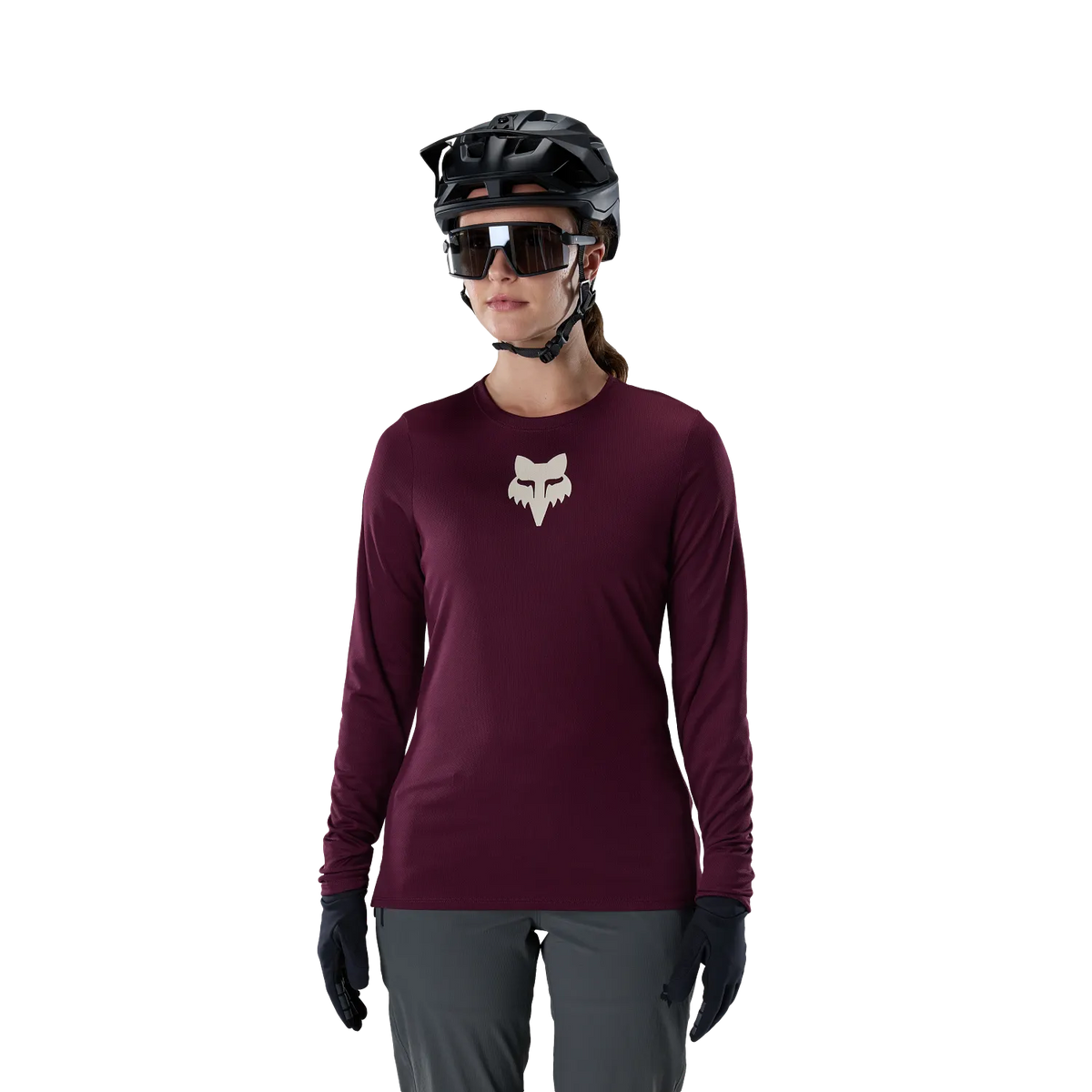 Maillot FOX RANGER FOX HEAD Mujer Manga Larga Burdeos