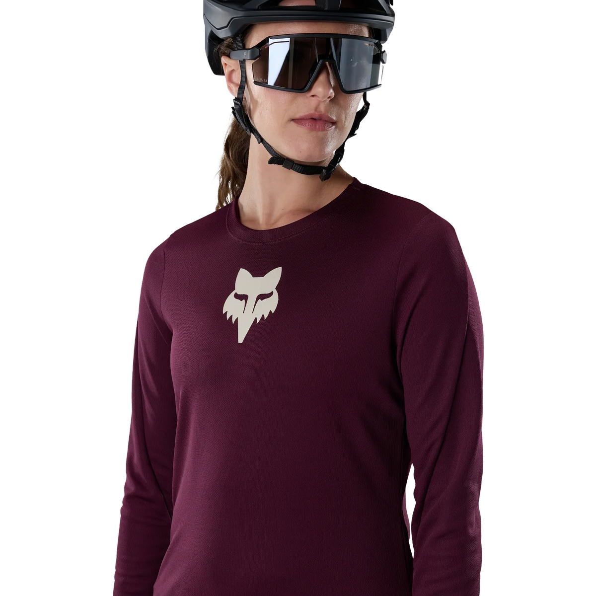 Maillot FOX RANGER FOX HEAD Mujer Manga Larga Burdeos
