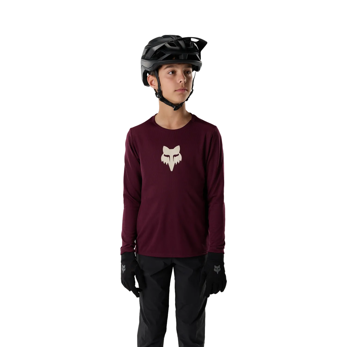 Maillot FOX RANGER FOX HEAD Junior Mangas Largas Burdeos