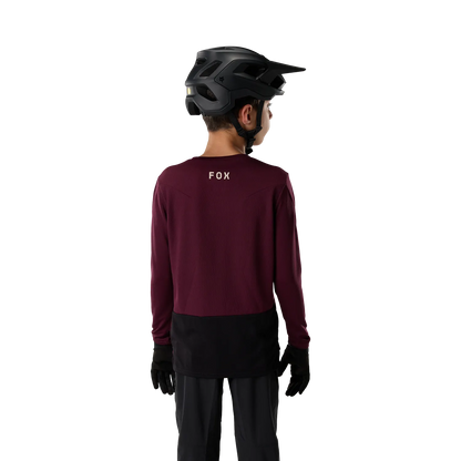 Maillot FOX RANGER FOX HEAD Junior Mangas Largas Burdeos
