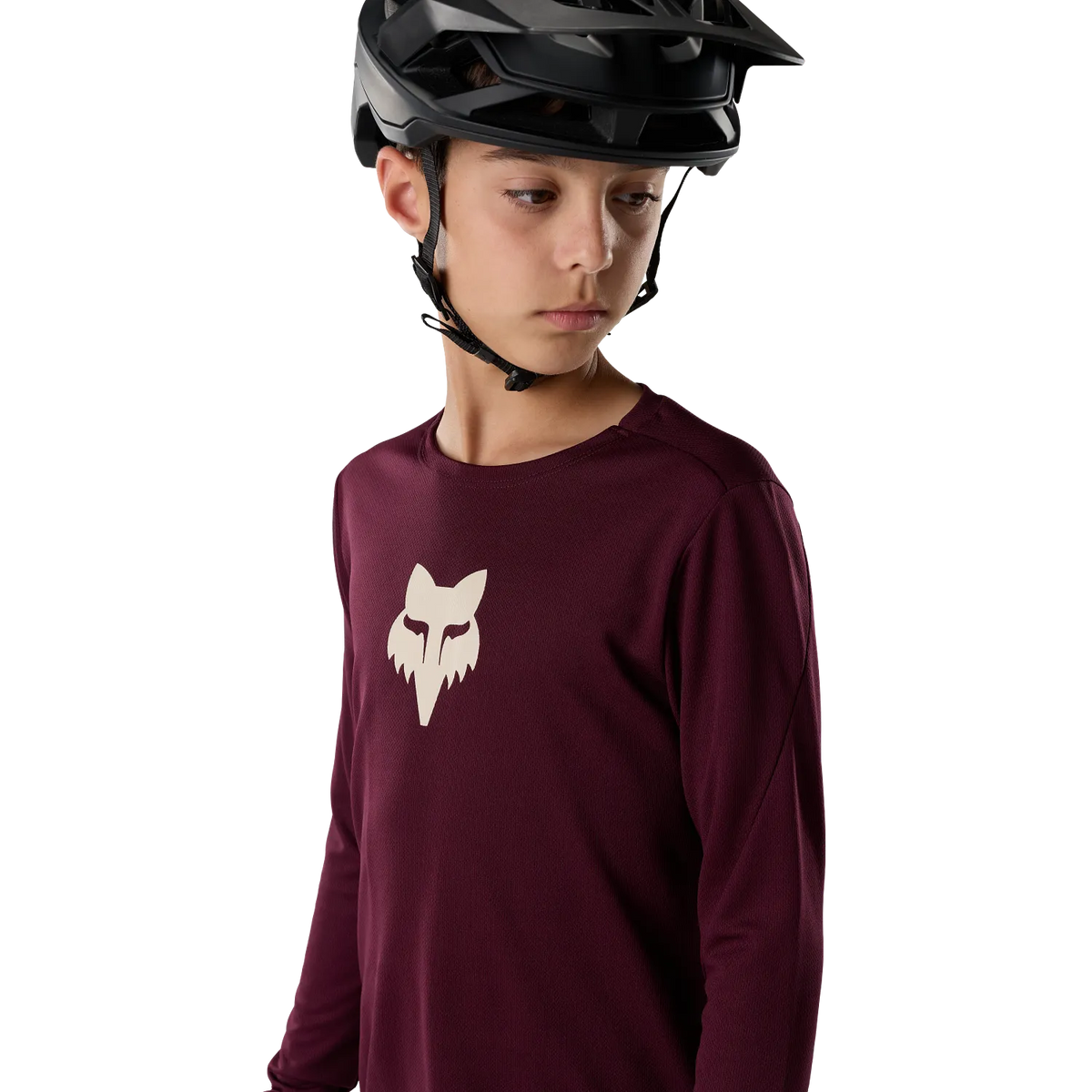Maillot FOX RANGER FOX HEAD Junior Mangas Largas Burdeos
