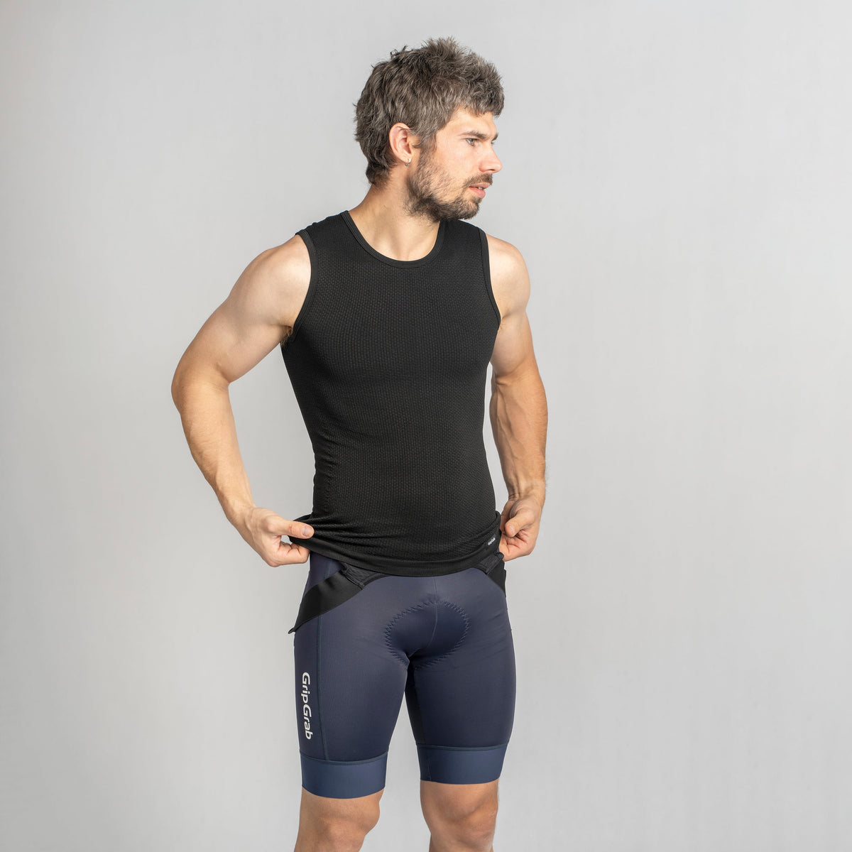 Camiseta interior sin mangas GRIPGRAB PACR PRIMAVERA OTOÑO SIN COSTURAS negra