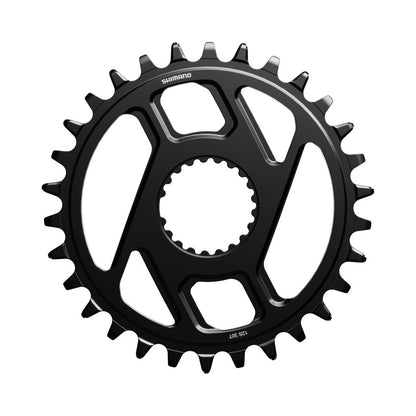 Plato único SHIMANO SM-CRM66 12V de montaje directo — vista del plato sobre fondo blanco