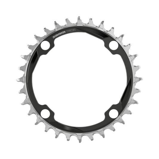 Plato SRAM XX T-TYPE 12V 104 BCD para O-CHAIN — vista del plato sobre fondo blanco