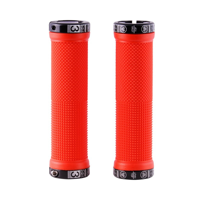 SB3 Puños KHEOPS Lock-On 129 mm Rojo