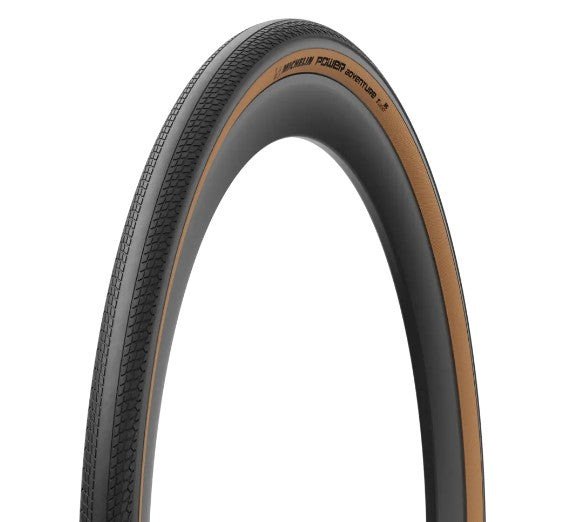 Neumático MICHELIN POWER ADVENTURE Competition Line 700x36c Tubeless Ready Marrón