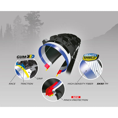 Neumático MICHELIN WILD ENDURO REAR 27.5x2.40 GUM-X Tubeless Ready Flexible