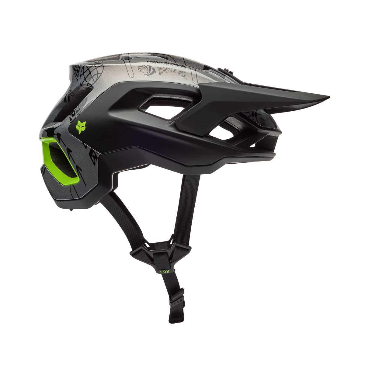Casco MTB FOX SPEEDFRAME PRO LUNAR Negro/Gris - Edición especial
