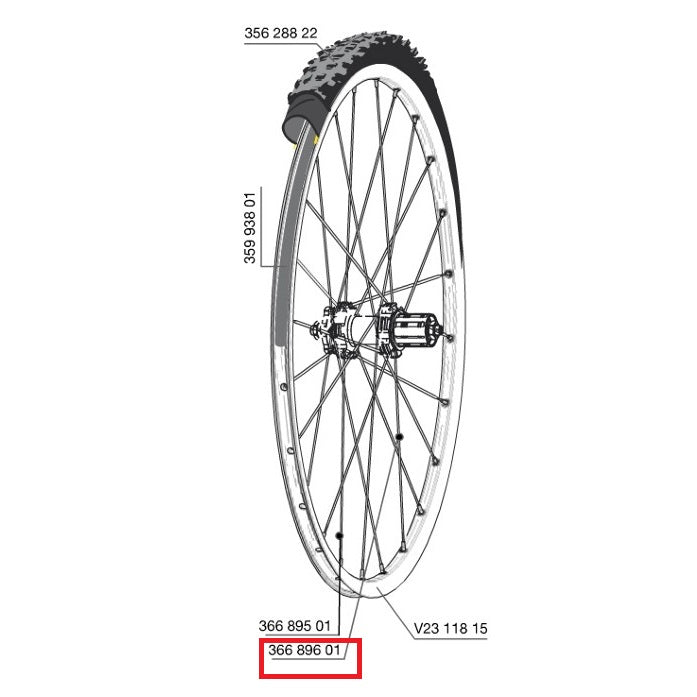 KIT 12 RADIOS TRASEROS MAVIC CROSSROC/CROSSRIDE UST/CROSSMAX ELITE/XA ELITE 29" KSYRIUM UST D/AKSIUM NUST D 293MM