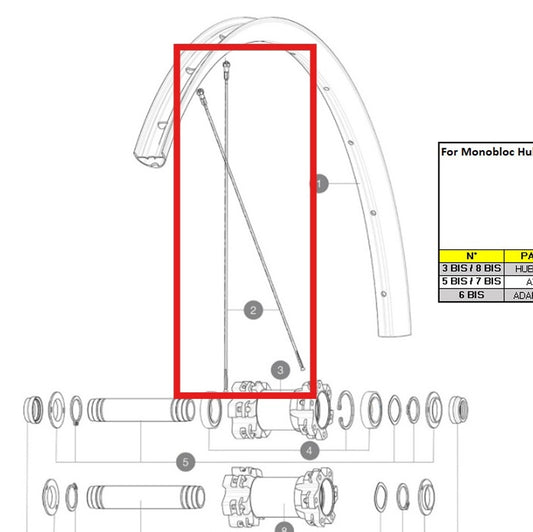 KIT DE 12 RADIOS MAVIC CROSSONE/CROSSMAX/XA 27.5" 278MM DELANTERO/TRASERO