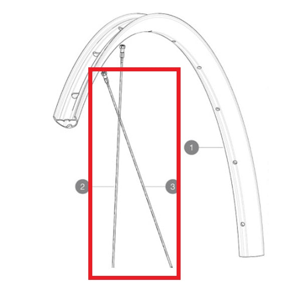KIT DE 12 RADIOS TRASEROS MAVIC CROSSONE/CROSSRIDE FTSX/AKSIUM DISC 9 & DISC ALLROAD 12 294MM