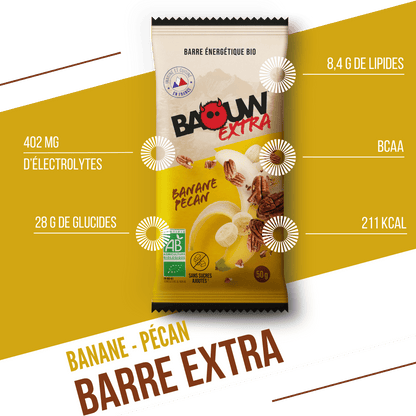 Barrita Energética BAOUW BIO EXTRA Plátano-Pecán (50g)