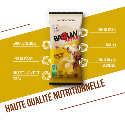 Barrita Energética BAOUW BIO EXTRA Plátano-Pecán (50g)