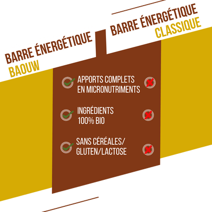 Barrita Energética BAOUW BIO EXTRA Plátano-Pecán (50g)