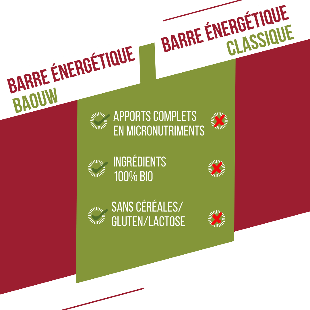 BAOUW BIO EXTRA Barrita energética de frambuesa y pistacho (50g)