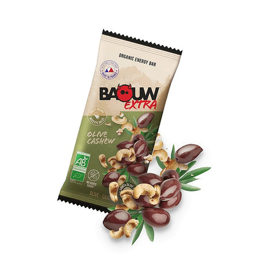 BAOUW BIO EXTRA Barrita energética de aceitunas saladas y anacardos (50g)