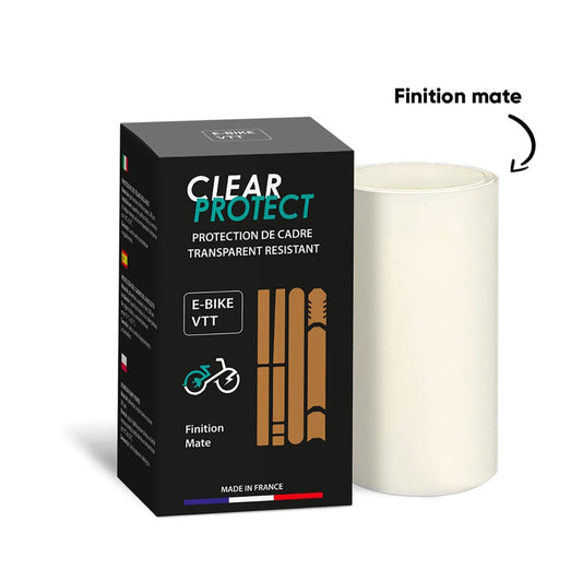 CLEARPROTECT Protector de cuadro adhesivo mate para bicicletas eléctricas y de montaña