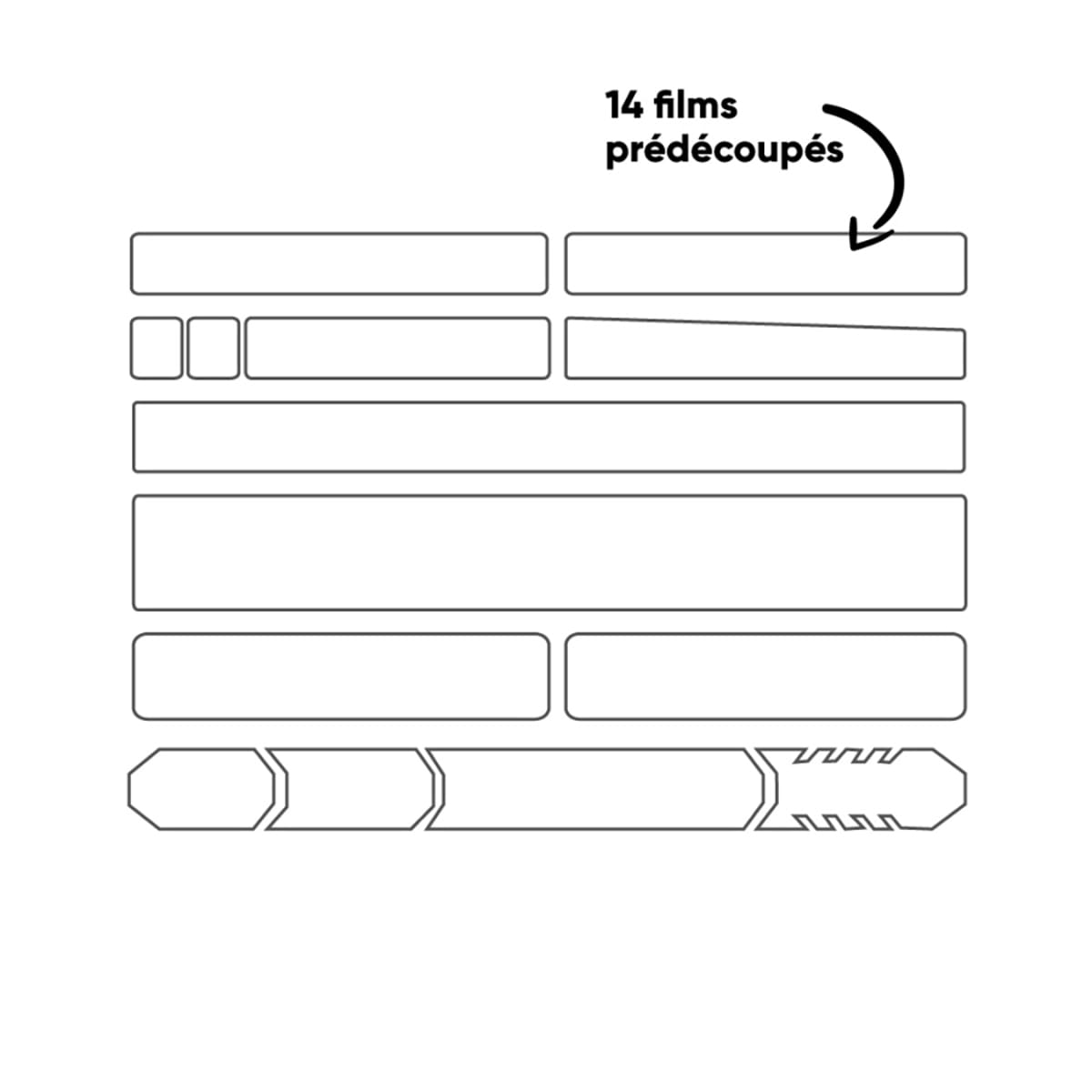 Protector adhesivo para marcos CLEARPROTECT PACK XXL Brillante