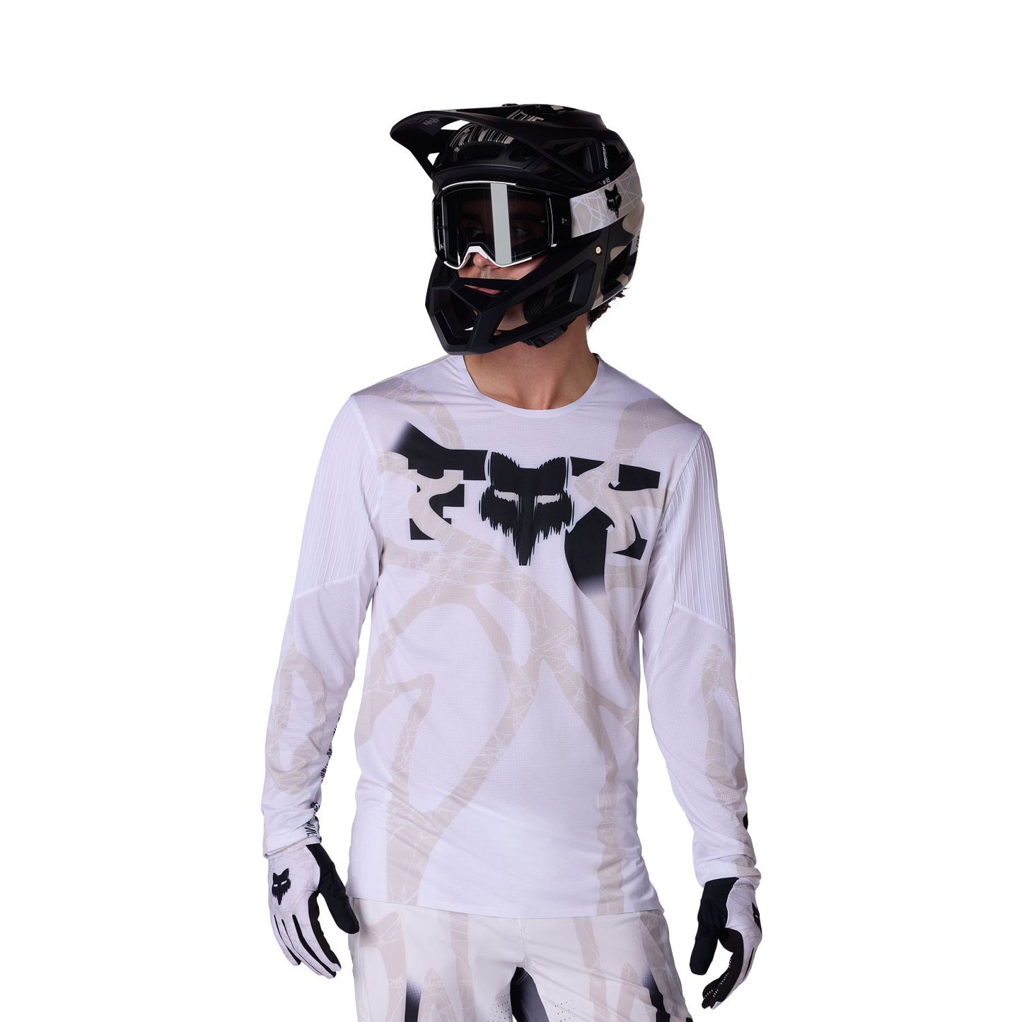 Maillot manga larga FOX FLEXAIR DIFFUSE SE Blanco