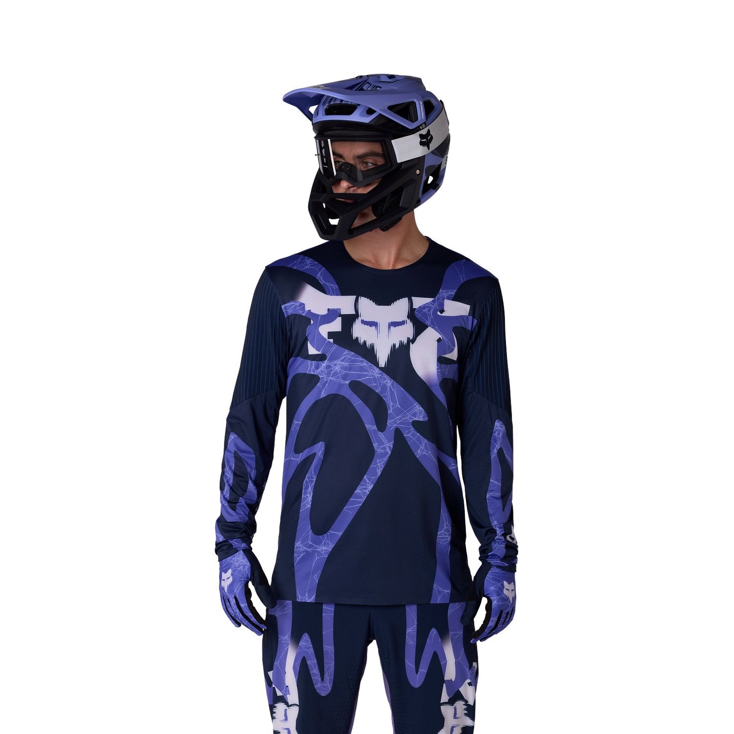 Maillot manga larga FOX FLEXAIR DIFFUSE SE Violeta Arándano