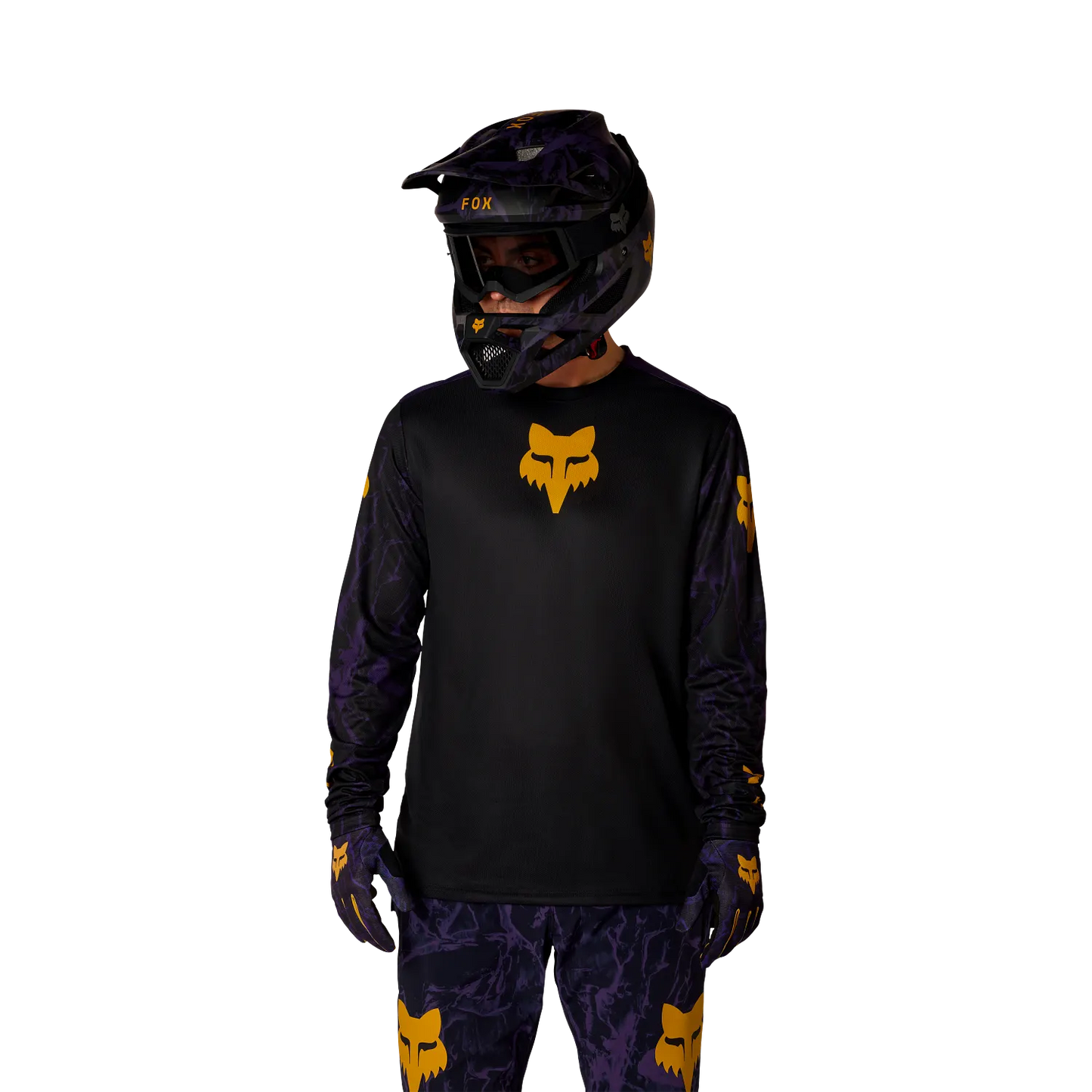 Maillot manga larga FOX RANGER IMAGE PRINT Negro/Morado