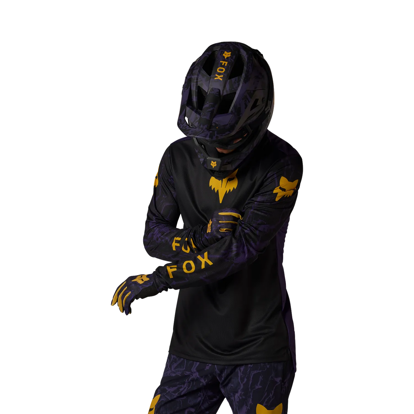 Maillot manga larga FOX RANGER IMAGE PRINT Negro/Morado