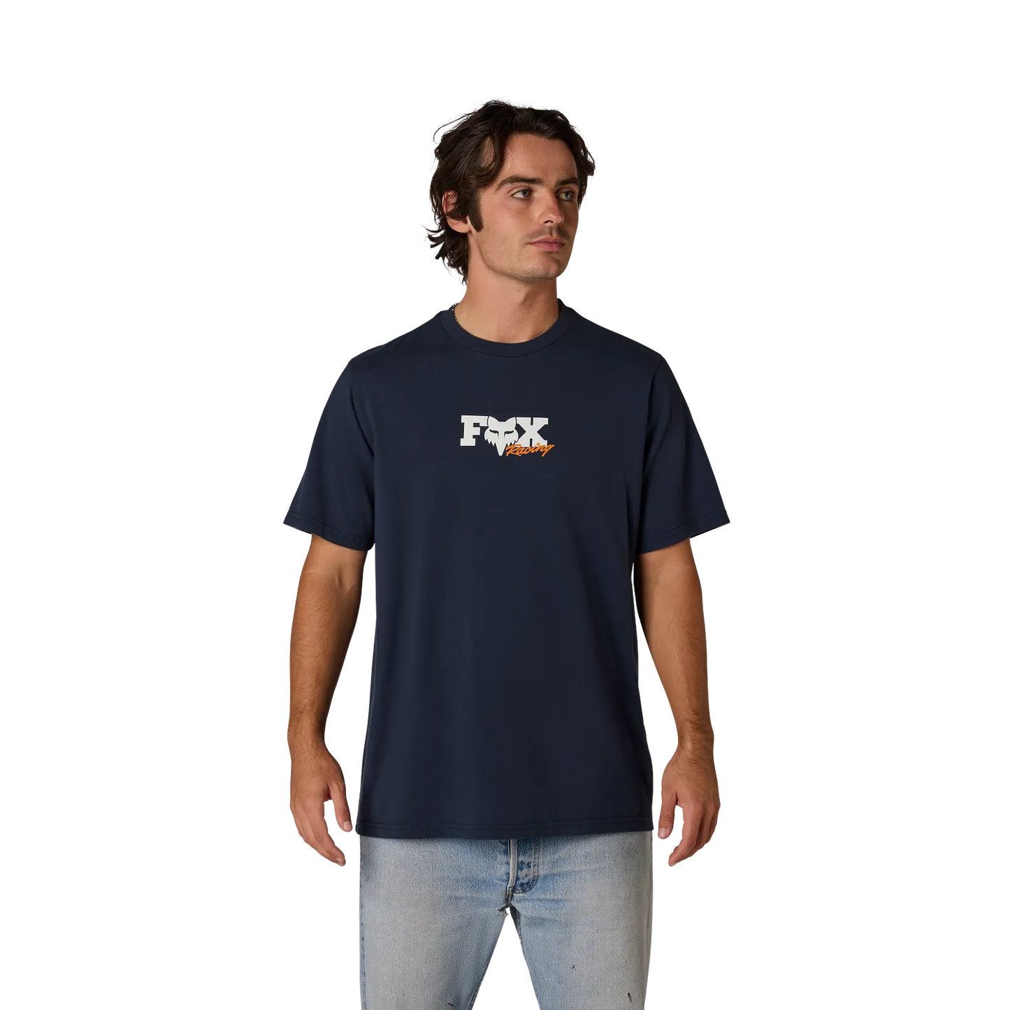 FOX CHECKER 195 ORIGINAL Camiseta Manga Corta Azul Medianoche