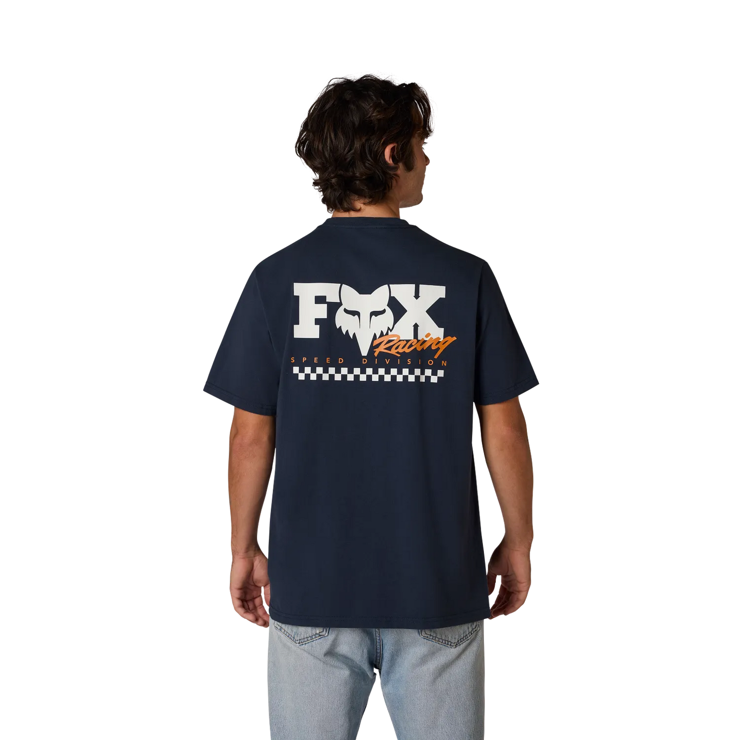 FOX CHECKER 195 ORIGINAL Camiseta Manga Corta Azul Medianoche