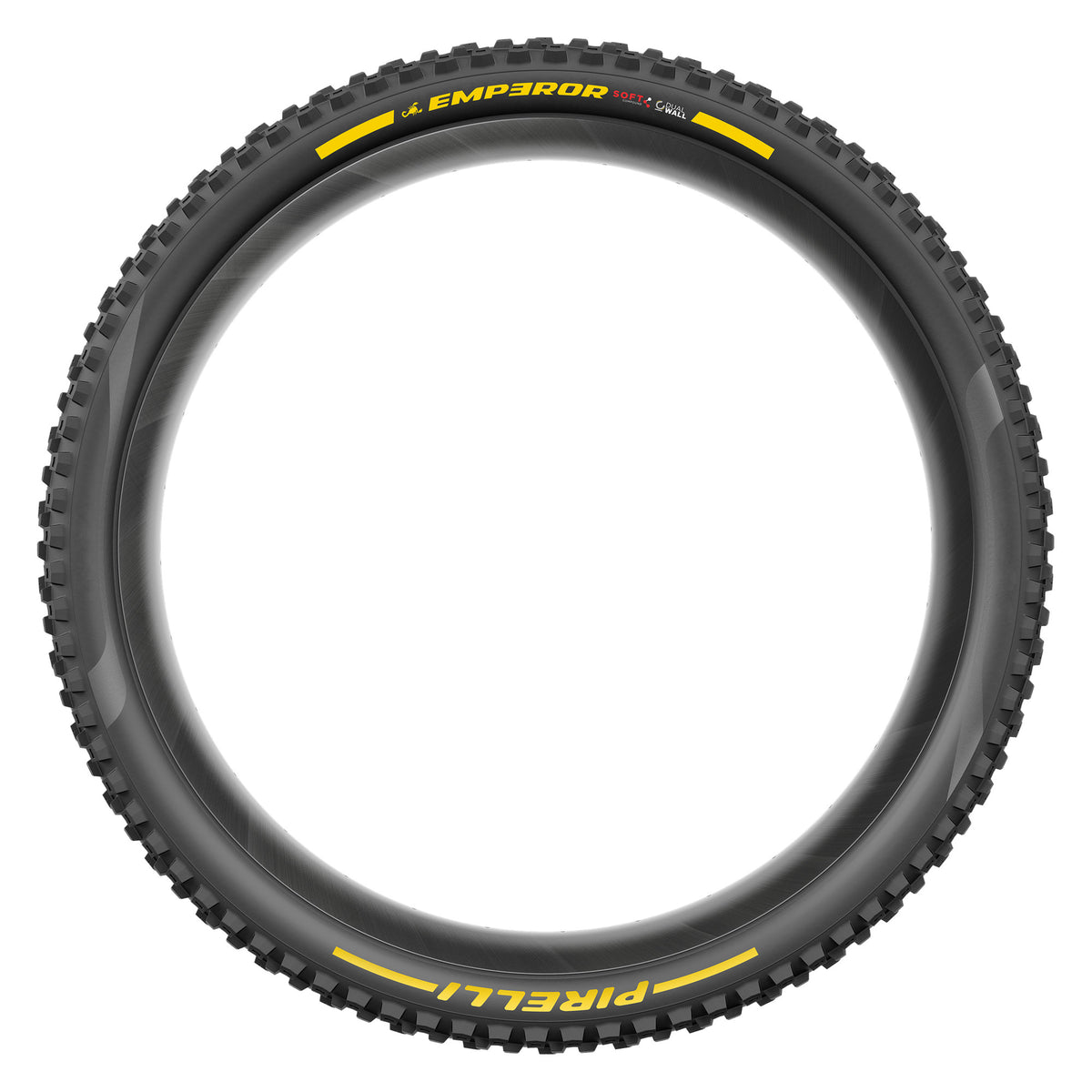 Cubierta PIRELLI SCORPION EMPEROR 27.5x2.40 Soft DualWall Tubeless Ready de aro flexible negro/amarillo Team Edition