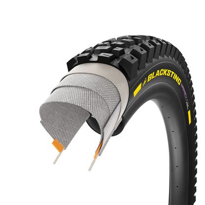 Cubierta PIRELLI SCORPION BLACK STING 29x2.40 Supersoft DH+Wall Tubeless Ready plegable negro/amarillo Team Edition