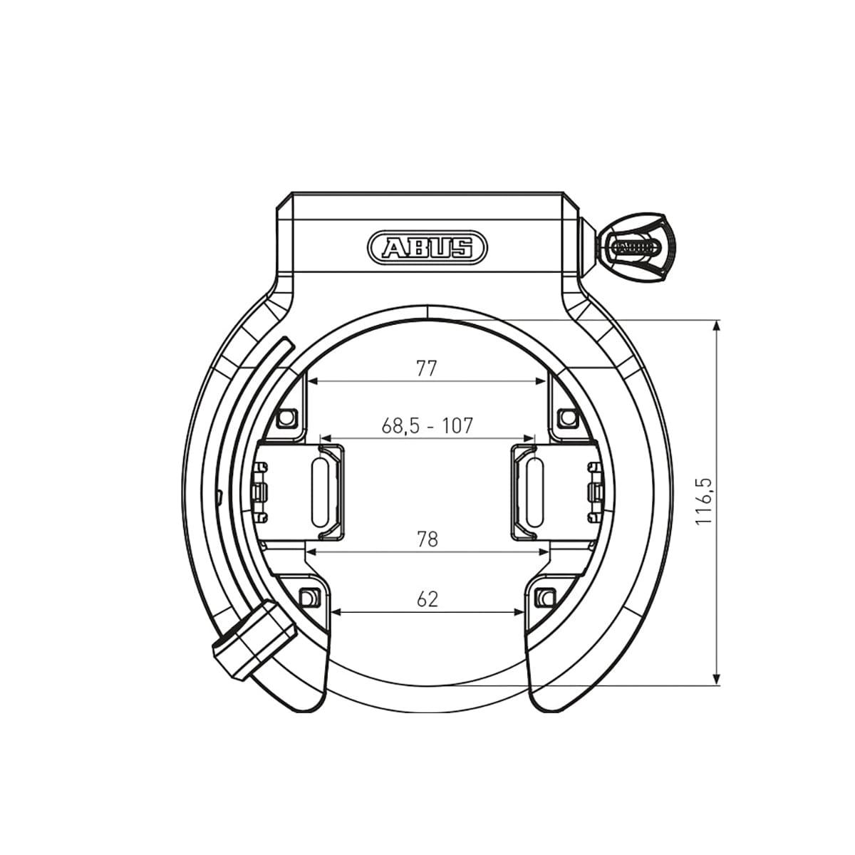 Cerradura de marco ABUS R BK 6950M Xplus