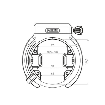 Candado de Cuadro ABUS R BK 6950M Xplus