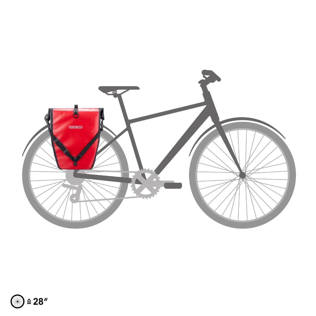 Par de maletas ORTLIEB BACK ROLLER 40 L Rojo