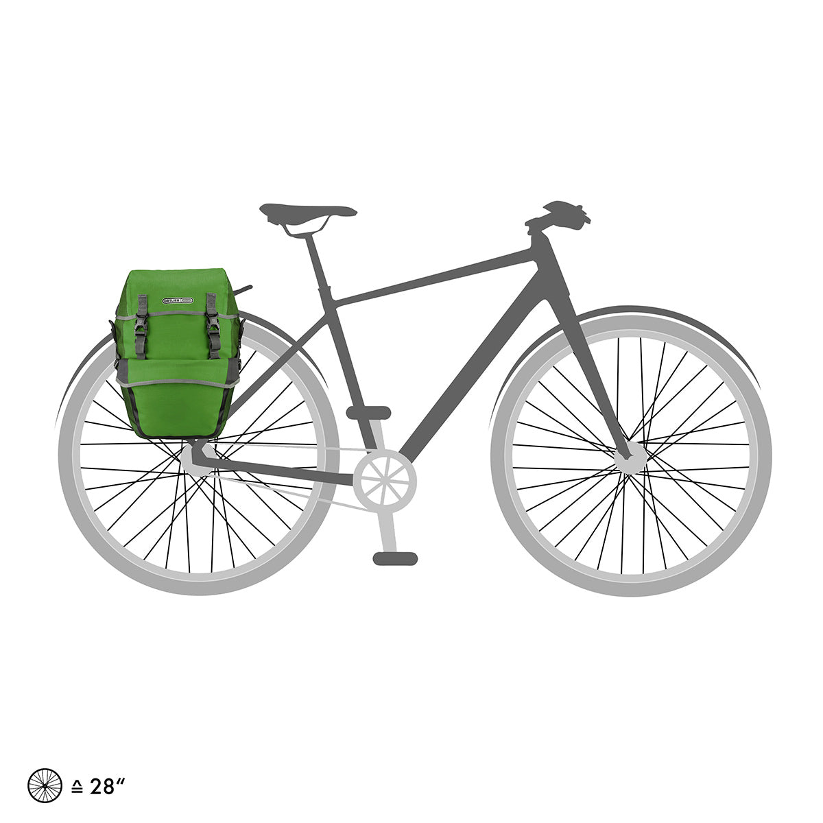 Par de maletas ORTLIEB BIKE PACKER PLUS 42 L Verde