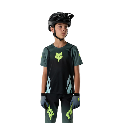 Maillot FOX RANGER FOUNDRY Junior de manga corta verde salvia