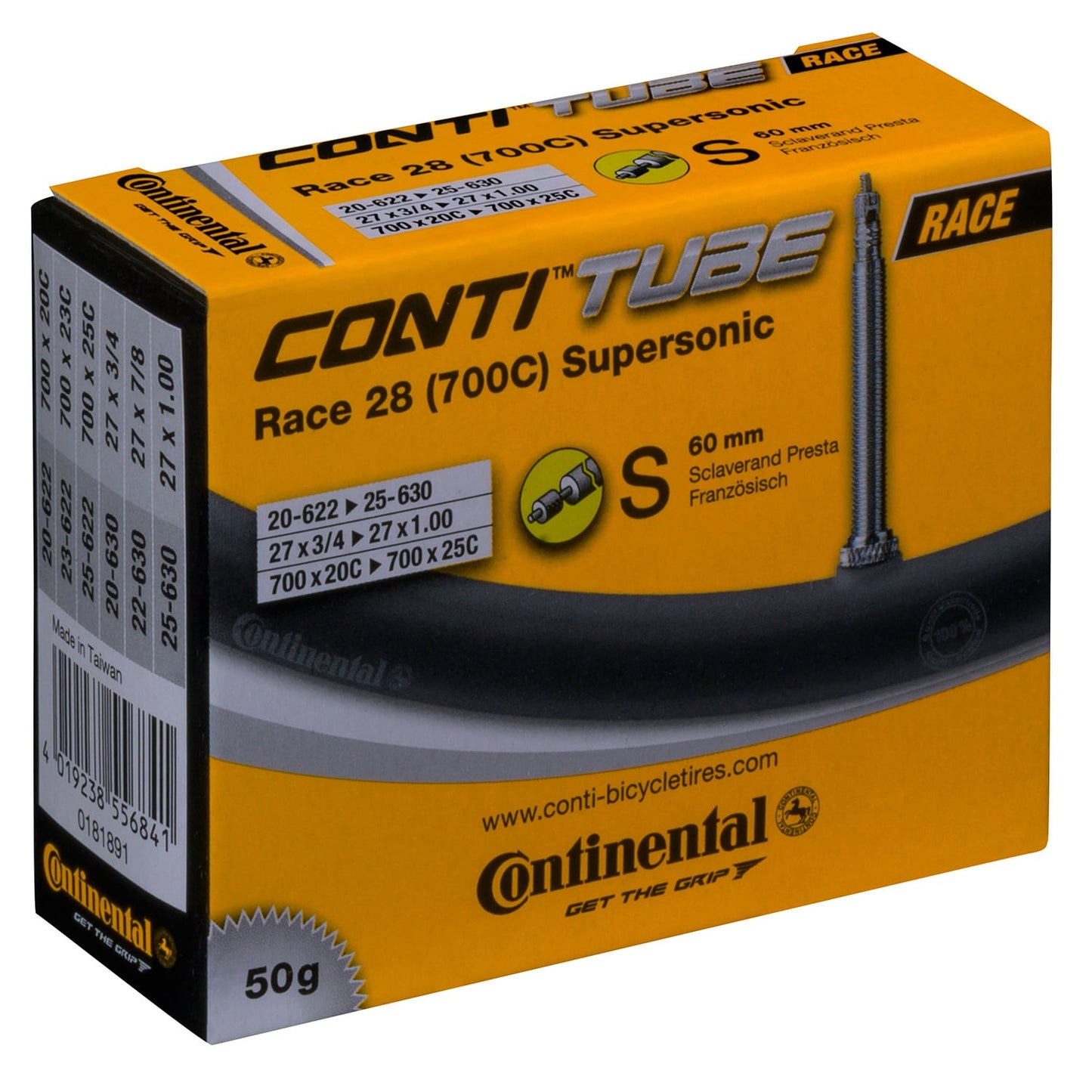 Cámara de aire CONTINENTAL RACE SUPERSONIC 700x20/25c Presta