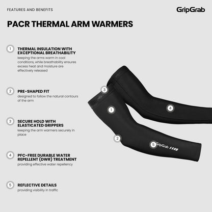 Manguitos GRIPGRAB PACR TÉRMICOS negros