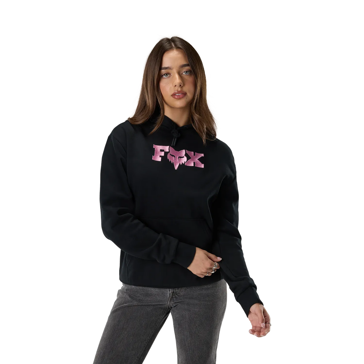 Sudadera con capucha FOX F HEAD X FLEECE para mujer negra