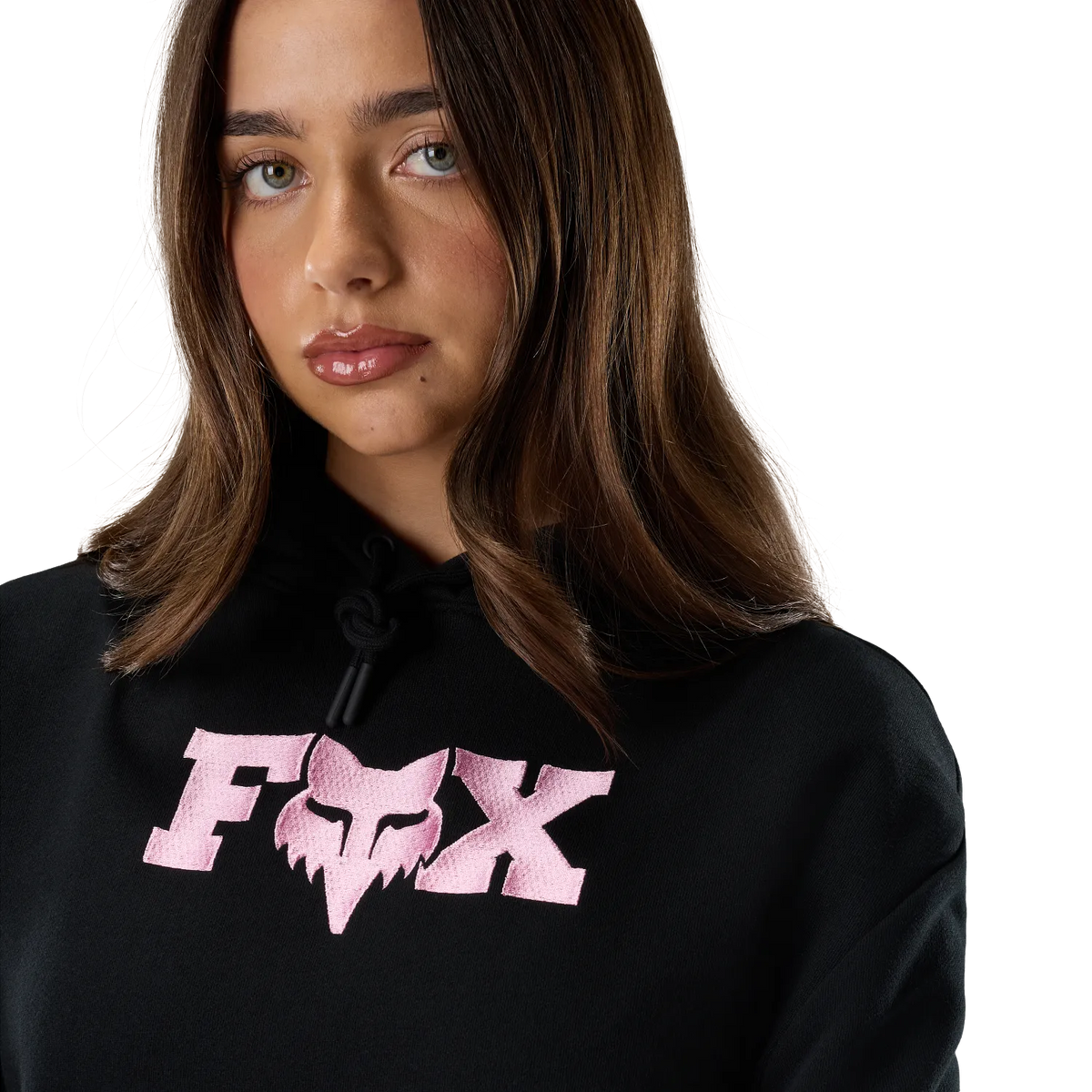 Sudadera con capucha FOX F HEAD X FLEECE para mujer negra