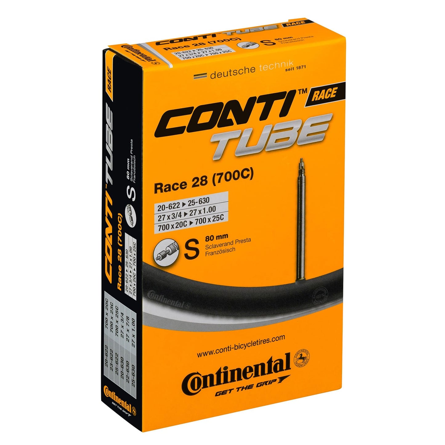 Cámara de aire CONTINENTAL RACE 700x20/25c Presta