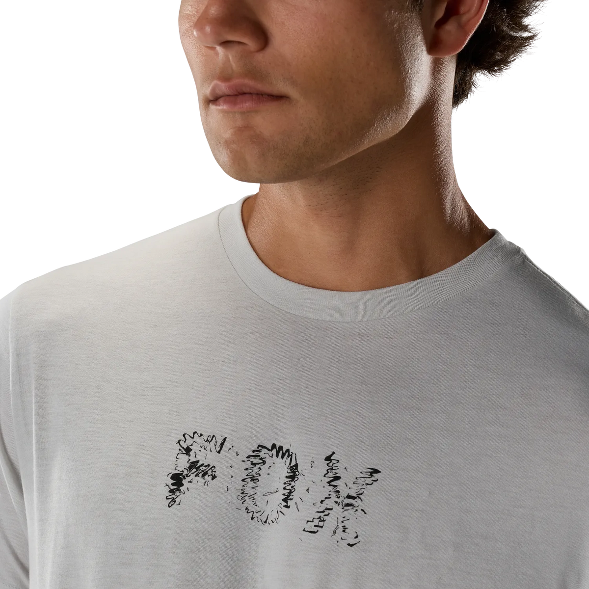 Camiseta FOX SLOWBURN DRI-RELEASE Manga Corta Gris Claro