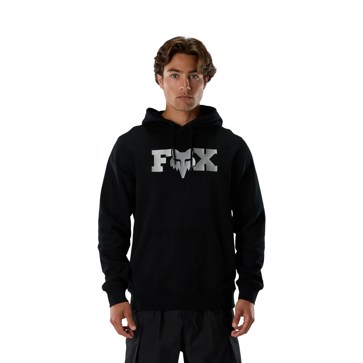 Sudadera con capucha FOX F HEAD X FLEECE negra
