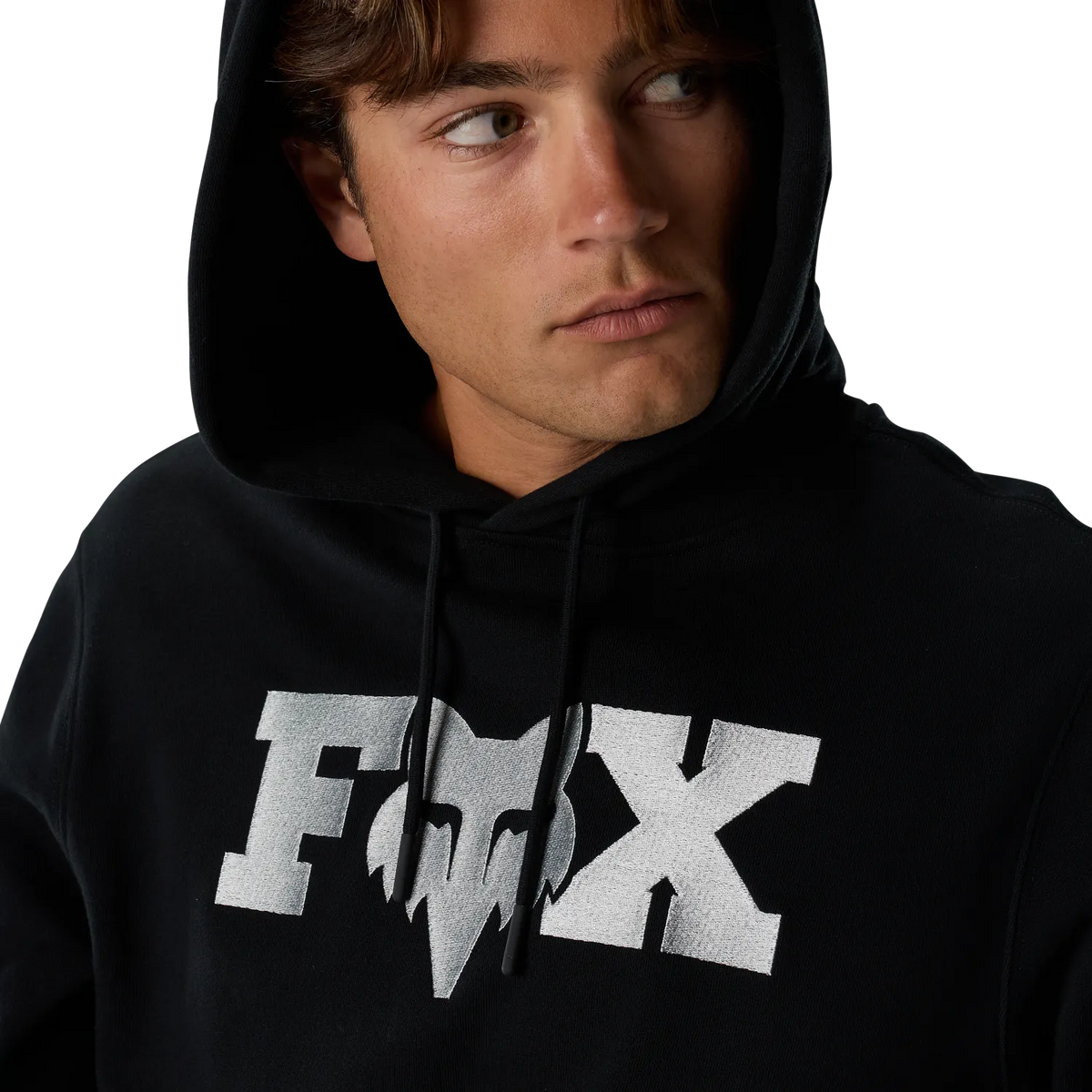 Sudadera con capucha FOX F HEAD X FLEECE negra