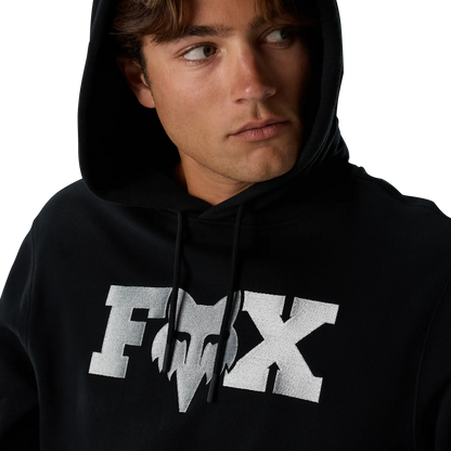 Sudadera con capucha FOX F HEAD X FLEECE negra