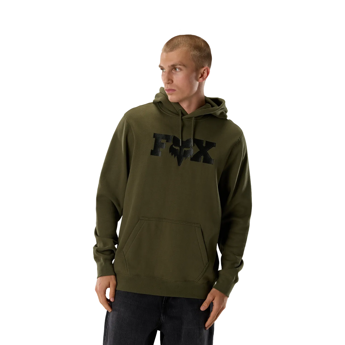 Sudadera con capucha FOX F HEAD X FLEECE verde