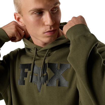 Sudadera con capucha FOX F HEAD X FLEECE verde