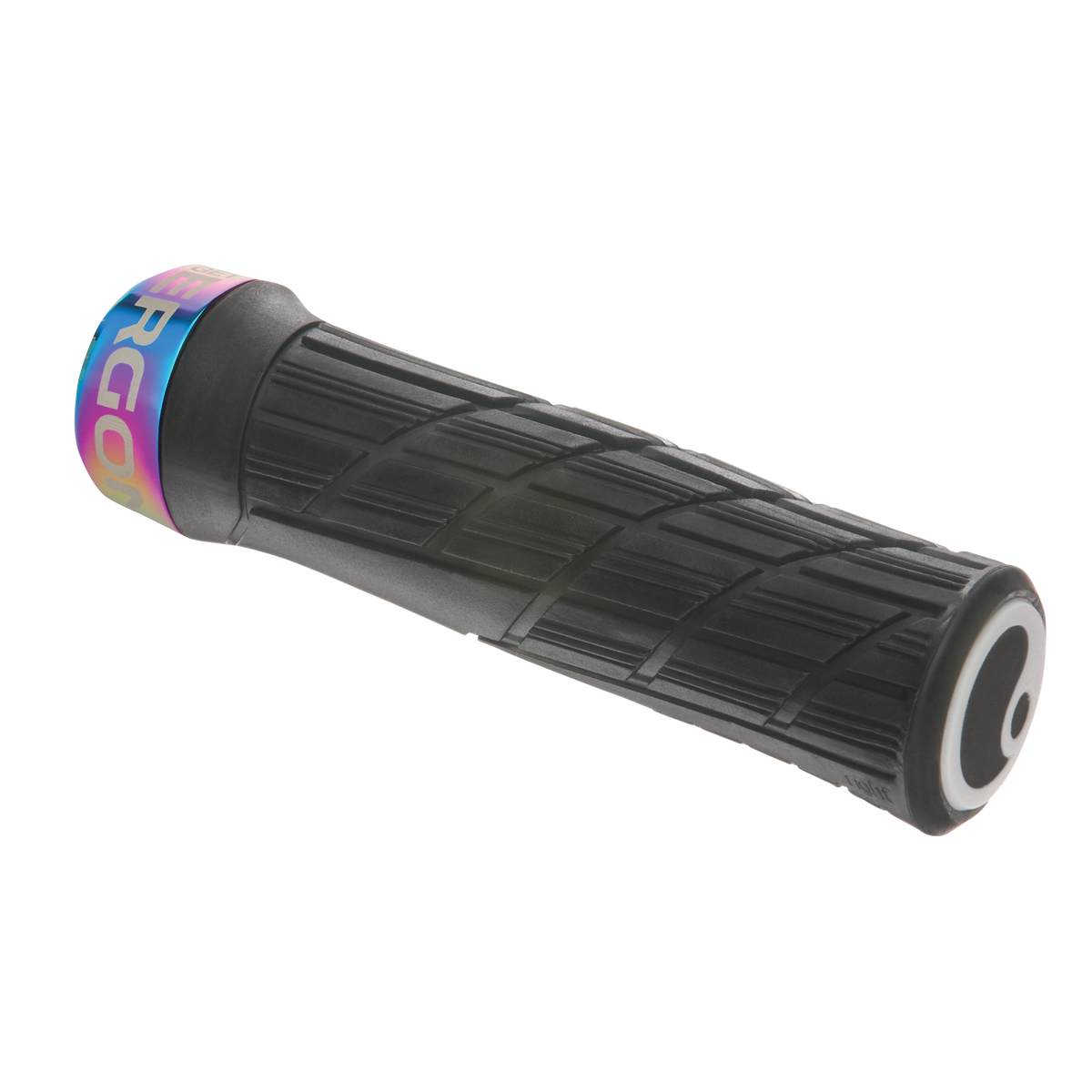 Puños ERGON GE1 EVO Factory negro furtivo escarchado con abrazaderas Oil Slick