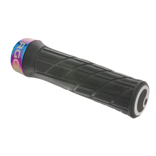 Puños ERGON GE1 EVO Factory Slim negro furtivo escarchado con abrazaderas Oil Slick