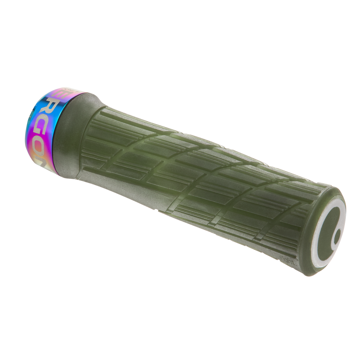 Puños ERGON GE1 EVO Factory verde musgo escarchado con abrazaderas Oil Slick