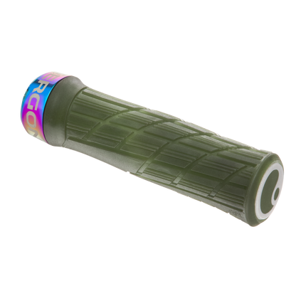Puños ERGON GE1 EVO Factory verde musgo escarchado con abrazaderas Oil Slick